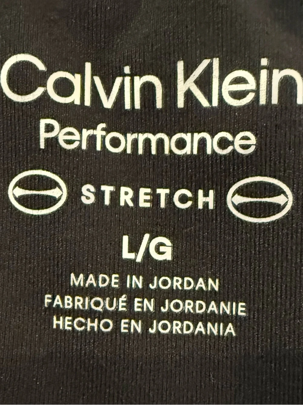 Calvin Klein Performance Capri Yoga Pants Black with Yellow Logo - Picture 3 of 3